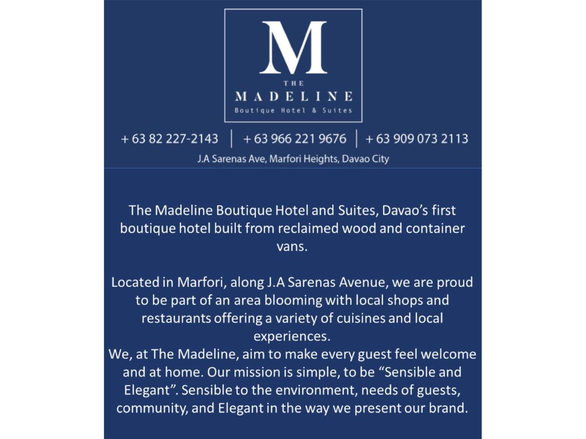 The Madeline Boutique Hotel & Suites Davao City Εξωτερικό φωτογραφία